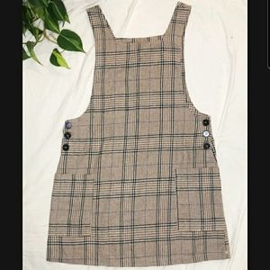 Entro Plaid Pinafore Dress Size L